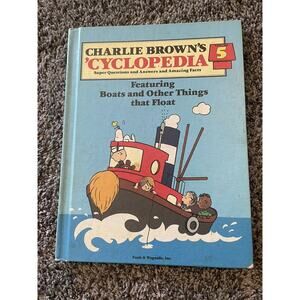 1981 Peanuts Charlie Brown’s CYCLOPEDIA Volume 5 Hardcover Book "Boats"